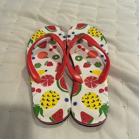Kate Spade Women's Flip Flops Fruit Size 6 - Picture 2 of 6